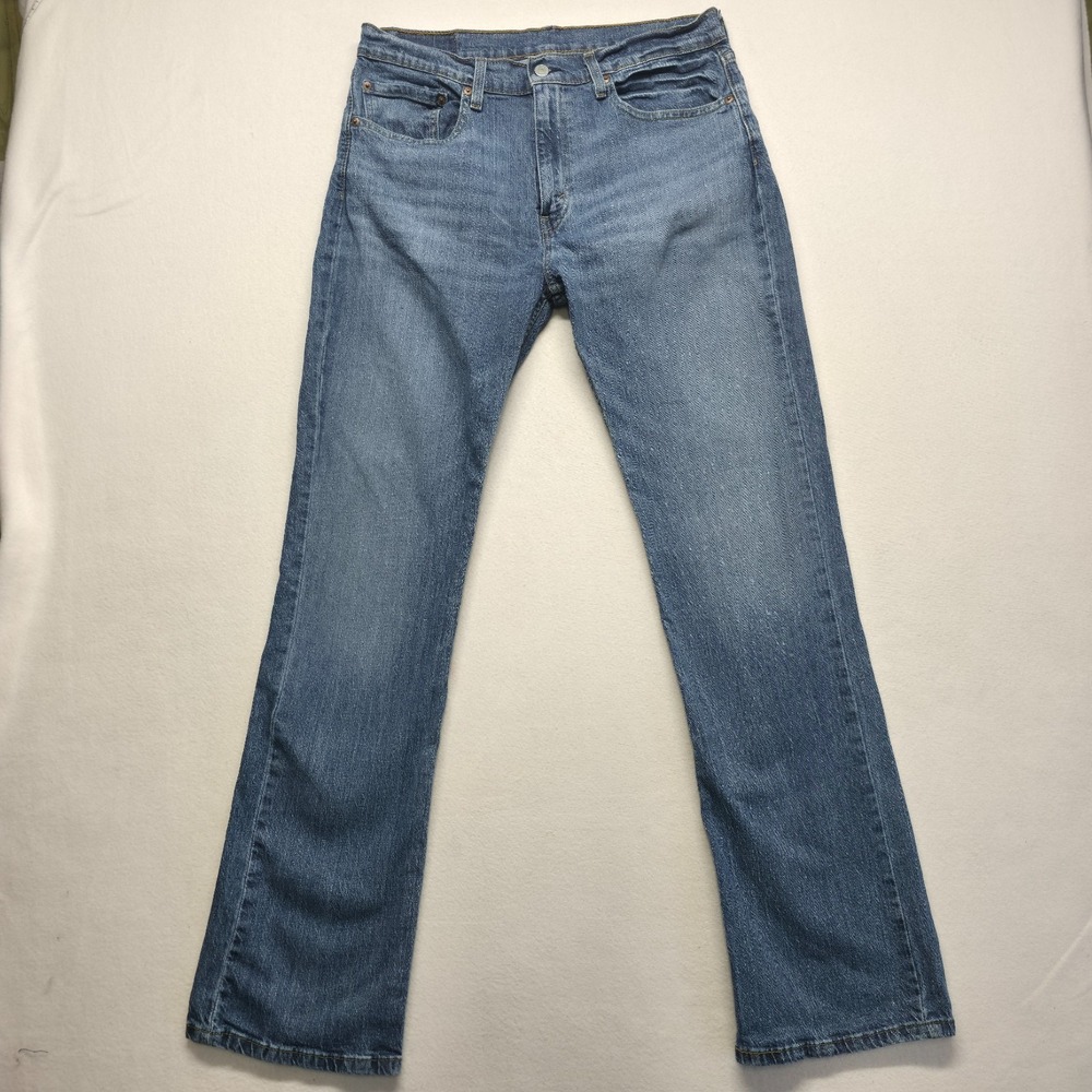 Levi's 527 Men's Slim Bootcut Denim Blue Jeans Size 34X34 (33X33.5)